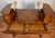 1900s Antique English Hepplewhite Burl Walnut & Leather Top Carlton Writing Desk For Sale - Image 9 of 18