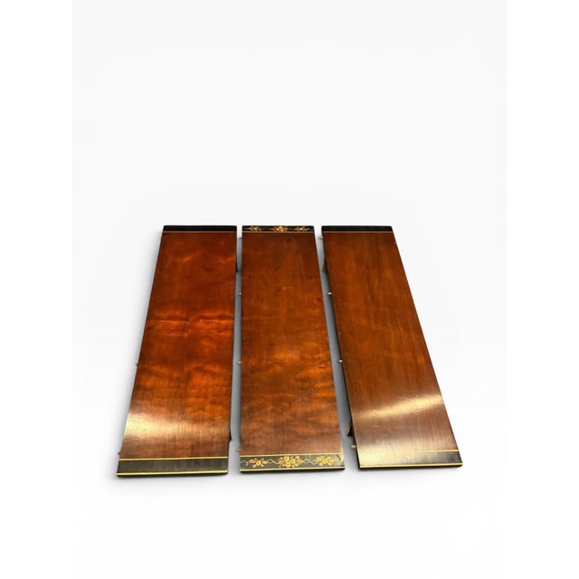 Mid 20th Century Union National Regency-Style Dining Table With Hand-Painted Details and Three Leaves For Sale - Image 10 of 14