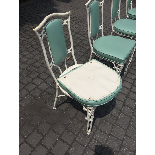 Kessler Faux Bamboo Cast Iron Dining Chairs Set of 4 Chairish