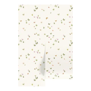 Butterfly Grove Grasscloth Wallpaper by House Party | Vanilla Cream | 6 Yards For Sale