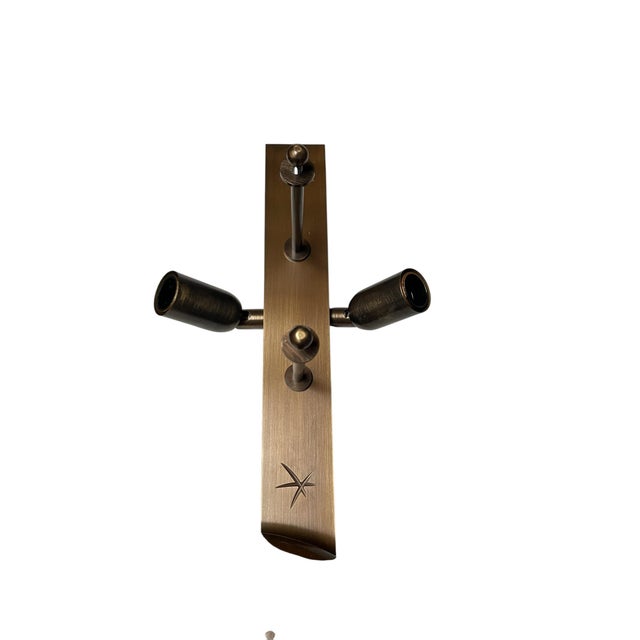 Bronze and Glass Wall Sconces by Sergio Bustamante, 1970, Set of 2 For Sale - Image 6 of 8
