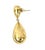 14k Yellow Gold Textured Drop Earrings For Sale - Image 4 of 7