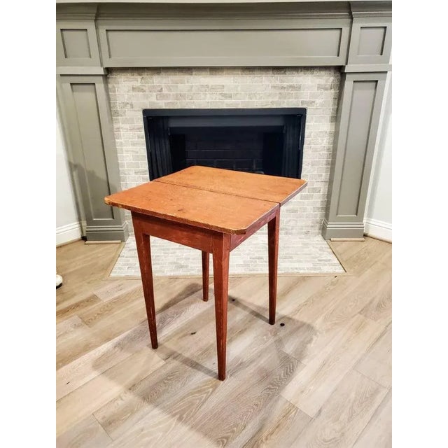 19th Century Primitive 19th Century American Pine Work Table For Sale - Image 5 of 11