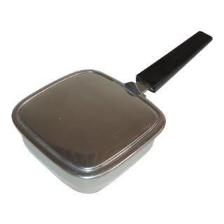 Stainless Steel Crumb Catcher Ashtray Butler Bakelite Handle Made in Sweden For Sale