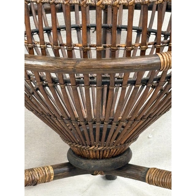 1950s Pair of Franco Albini "Fish Trap" Tables With Original Glass For Sale - Image 6 of 8