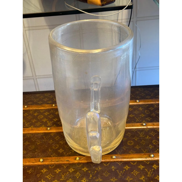 Large Vase in Gold and Iridescent Murano Glass, 1980s For Sale - Image 4 of 16