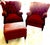 Mid-Century Modern 1980s French Napoleon III Wingback Armchairs and Ottoman For Sale - Image 3 of 12