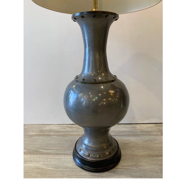 James Mount Style Patkong and Brass Urn Lamp For Sale - Image 9 of 13