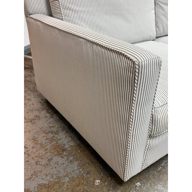 White Serena & Lily Bespoke Perennials Pinstripe Sofa For Sale - Image 8 of 12