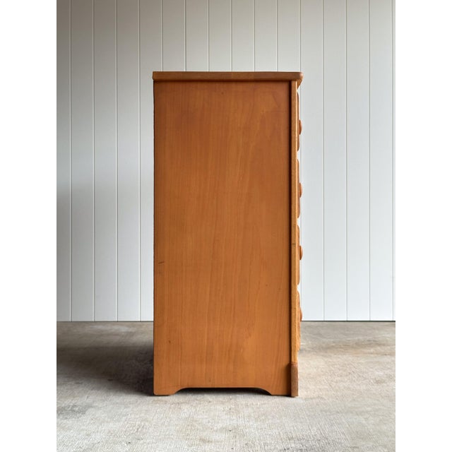 Vintage Honey Tone Wooden Chest of Drawers For Sale - Image 13 of 14