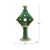 Vintage Moroccan Tamegroute Green Glazed Candle Holder With Brass Accents For Sale - Image 9 of 9