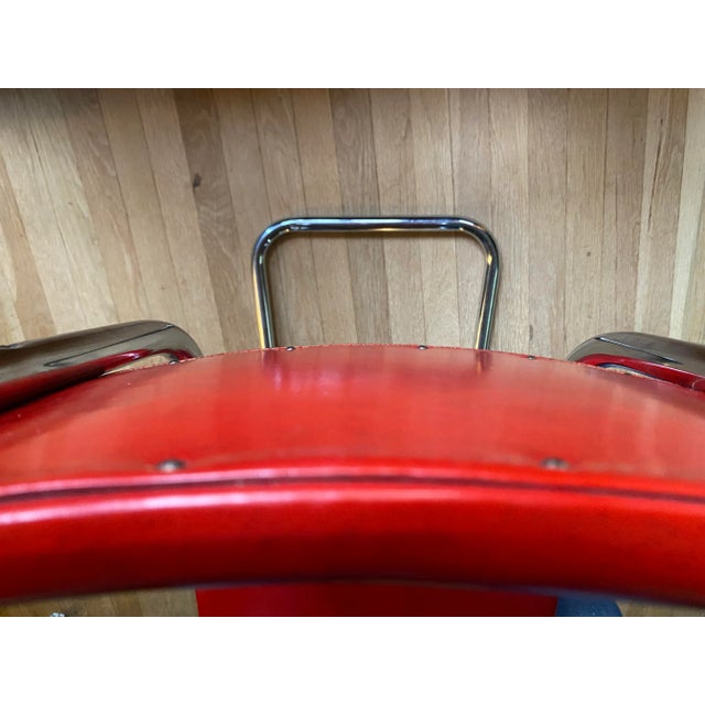 1930s 1930s Kem Webber Lloyd Red Vinyl Art Deco Lounge Chair For Sale - Image 5 of 12