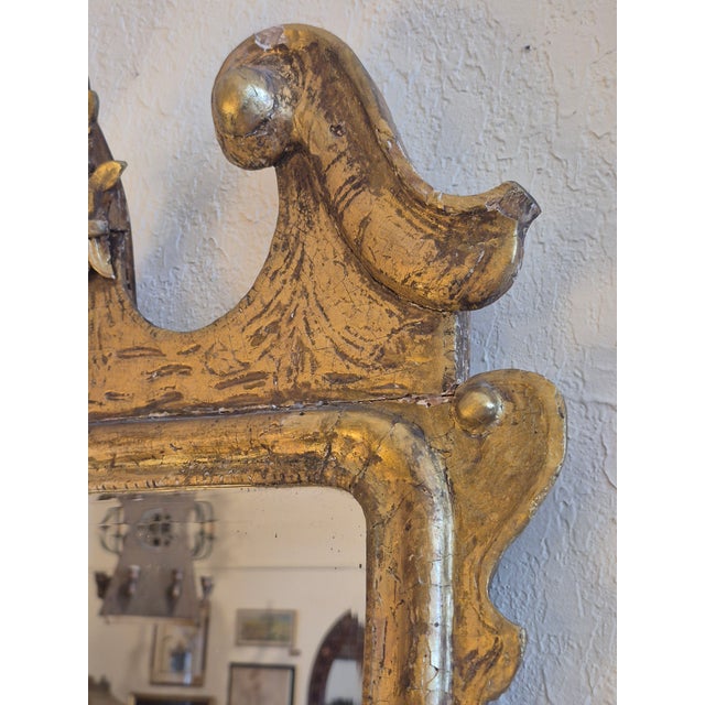 Antique Georgian Carved and Gilt Neoclassical Wall Mirror For Sale In West Palm - Image 6 of 6