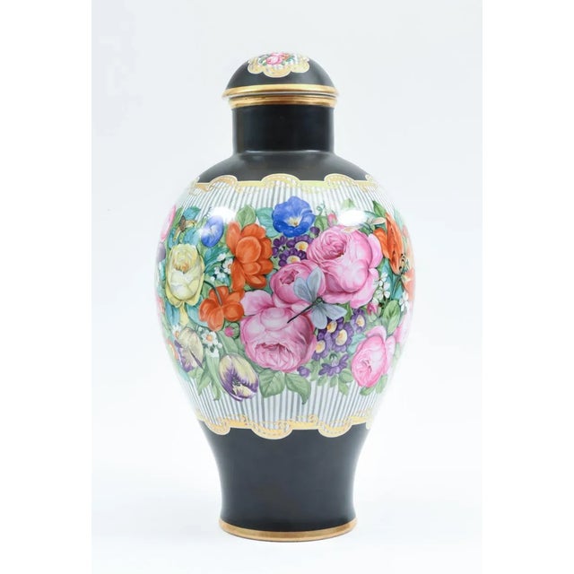 Ceramic Art Nouveau German Porcelain Decorative Lidded Urn For Sale - Image 7 of 11