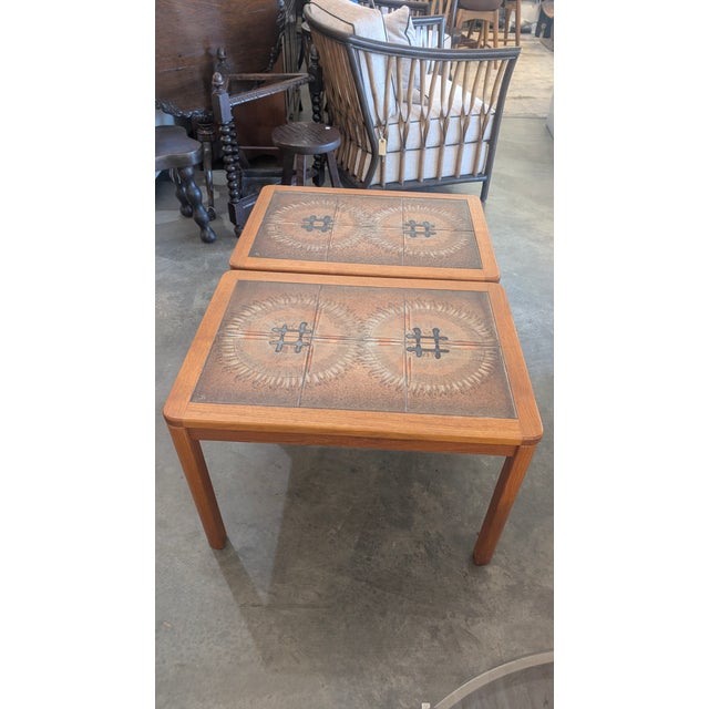Charcoal 1970s Johannes Anderson Mid-Century Tile Top Tables For Sale - Image 8 of 17