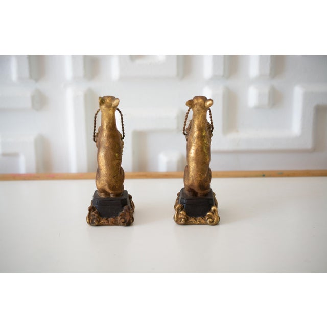 Vintage Mid 20th Century Borzoi Gold Hounds Figurines - a Pair For Sale - Image 6 of 8