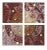 "Starmap" Contemporary Abstract Collage, Giclee Prints on Canvas by Kathleen Ney - Set of 4 For Sale