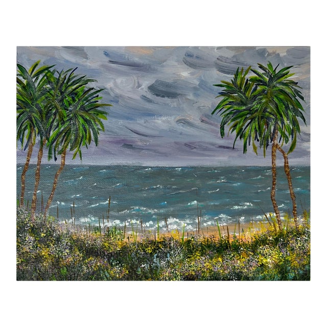 "Before the Storm" Seascape Original Acrylic Painting by Deb Bossert For Sale