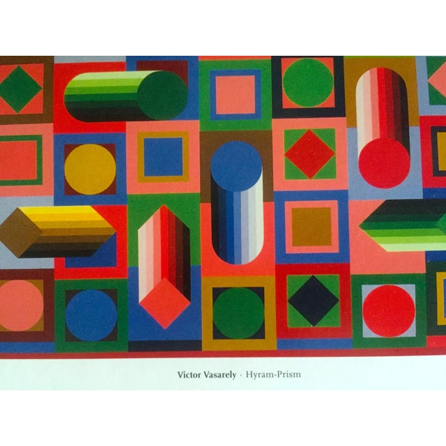 Victor Vasarely Op Art Modernist Geometric Lithograph Print "Hyram - Prism" 1980 For Sale - Image 10 of 13