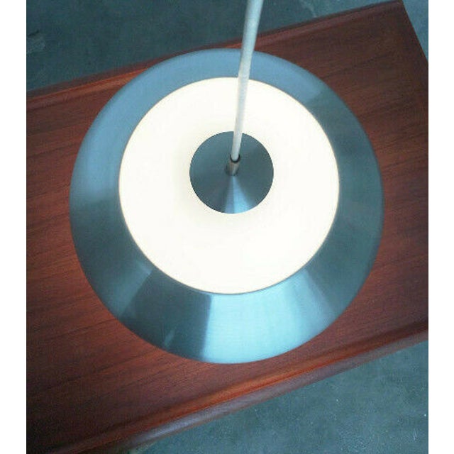 Rare pendant lamp made of aluminum and glass from Nordisk Solar based on a design by Svend Middelboe from the 1960s. The...