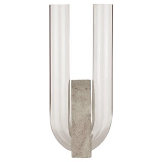 Gray-Smoked Cochlea Vase by Coki Barbieri For Sale