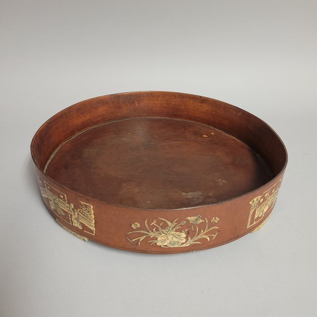 Antique Chinese Inlaid Marriage Tray With Figural and Floral Scenes, Late Qing For Sale - Image 13 of 13
