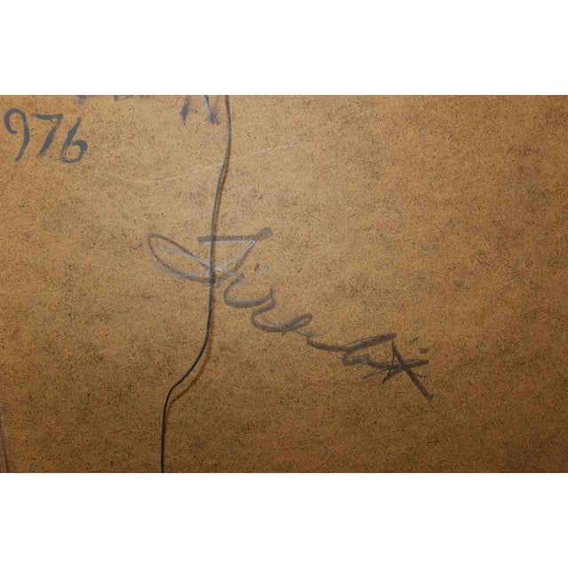 Mid Century Modern Abstract Soft Colors Silver Frame For Sale In Boston - Image 6 of 7