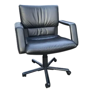 Vintage Mario Bellini Leather Swivel Executive Desk Chair for Vitra