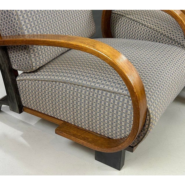 Vintage Art Deco Reclining Lounge Chairs, 1930s, Set of 2 For Sale - Image 13 of 15