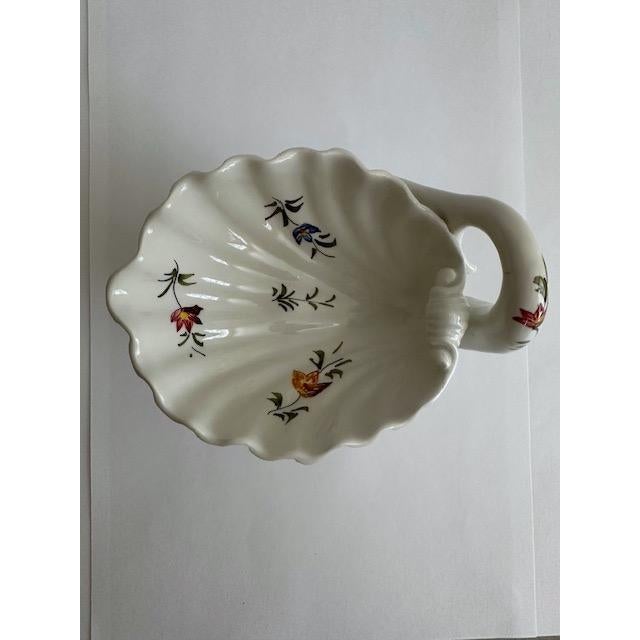 Off-white Italian Rococo Dolphin Pedestal Dish For Sale - Image 8 of 12