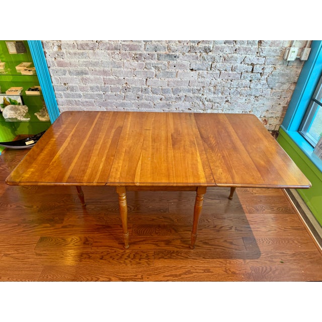 Mid-Century Modern 19th Century Maple Drop Leaf Table For Sale - Image 3 of 4