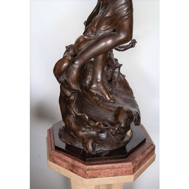 Late 19th Century Large Original 19th Century French Spelter Statue Signed Hippolyte Moreau For Sale - Image 5 of 13