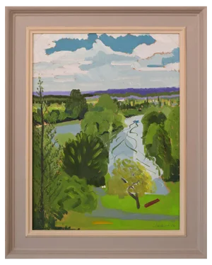 Jackson, The Terrace, Richmond Hill, en Plein Air, Oil on Board, Framed