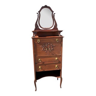 A Rare Antique R. J. Horner Mahogany Lingerie Chest With Mirror, Circa 1900 For Sale