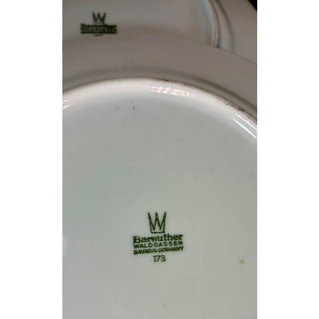White Late 20th Century 2pc-Bareuther Waldsassen (Bavaria) Botanical Porcelain Plate For Sale - Image 8 of 8
