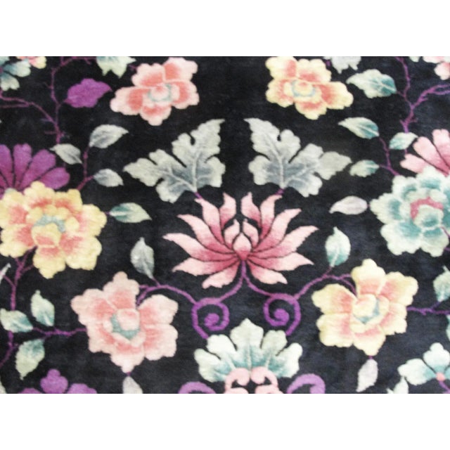 Textile Antique Art Deco Chinese Rug For Sale - Image 7 of 10