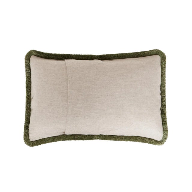 Pair of 16" x 24" Linen and Cotton cushions with the pattern "Canton" from Antoinette Poisson's domino papers collection....