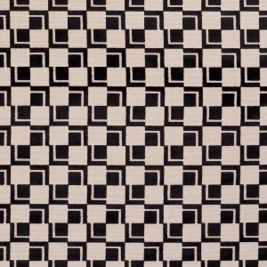 Schumacher Edison Velvet Fabric In Noir