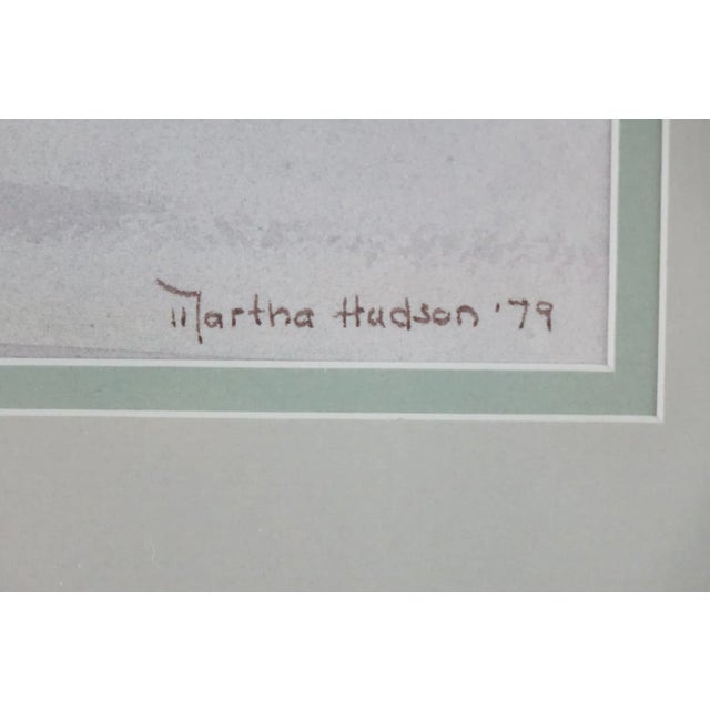 Landscape 1979 Original Watercolor on Paper Signed For Sale - Image 4 of 6