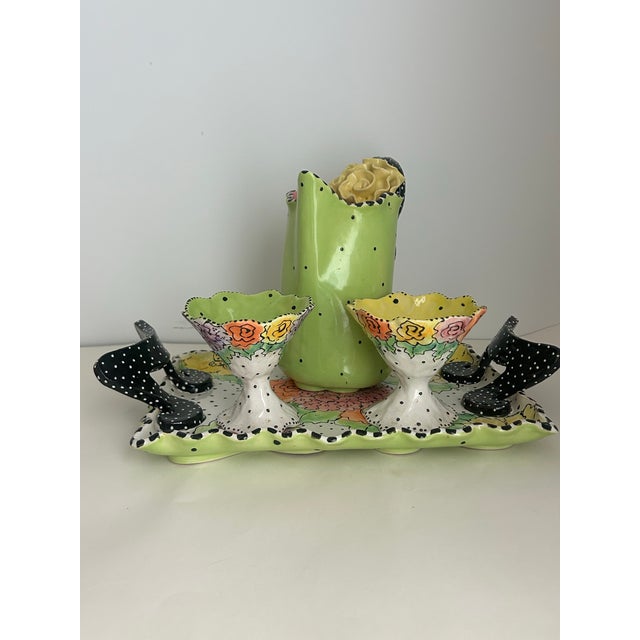 Contemporary 1990s Handmade Ceramic Serving Set For Sale - Image 3 of 8