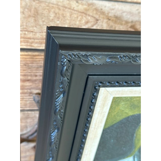 Black Monumental Reproduction Print Realism Cockatoo Black Wood Framed Oil Painting Manner of Jessie Arms Botke For Sale - Image 8 of 11