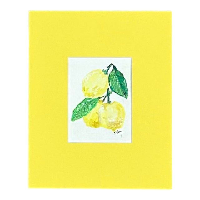 Watercolor Painting of Lemons by Elizabeth Berry For Sale