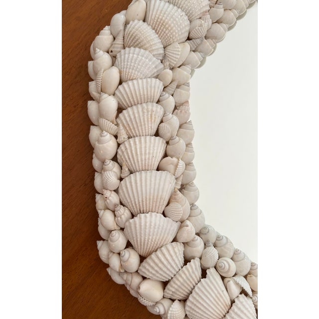 Boho Chic Vintage Shell Encrusted Octagon Mirror For Sale - Image 3 of 6