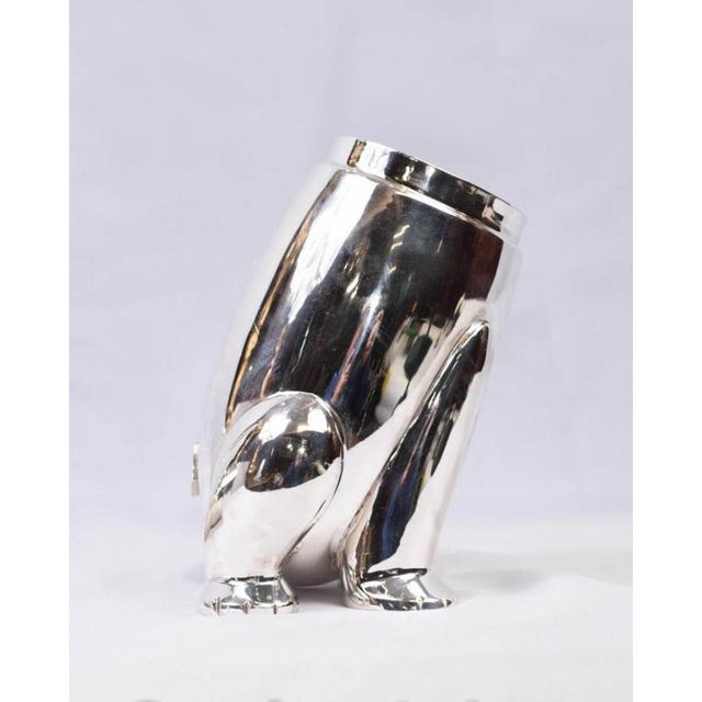 Silver Plate Cocktail Shaker in Polar Bear Shape For Sale - Image 5 of 6