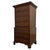 Wood Antique English Oak Chest-on-Chest Tallboy with Brass Handles For Sale - Image 7 of 14