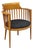Vintage Postmodern Maple Wood Spindle Barrel Back Tapered Leg Lounge Arm Chair For Sale