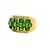 Contemporary Tsavorite Garnet Diamond 18k Yellow Gold Ring, Size 7.25 For Sale - Image 3 of 6