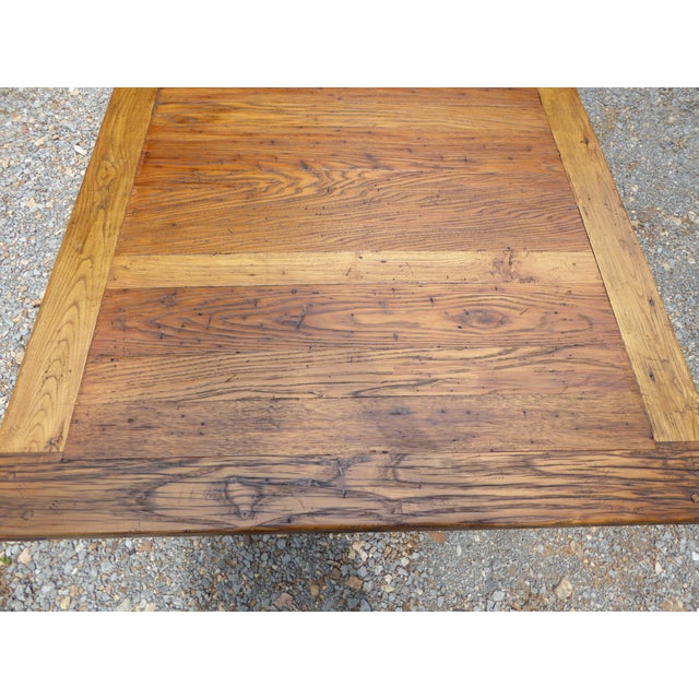 Wood 1800's Chestnut Country Tbl. Seat 8- 10 at 84'' X 42'' Fabulous ! For Sale - Image 7 of 15