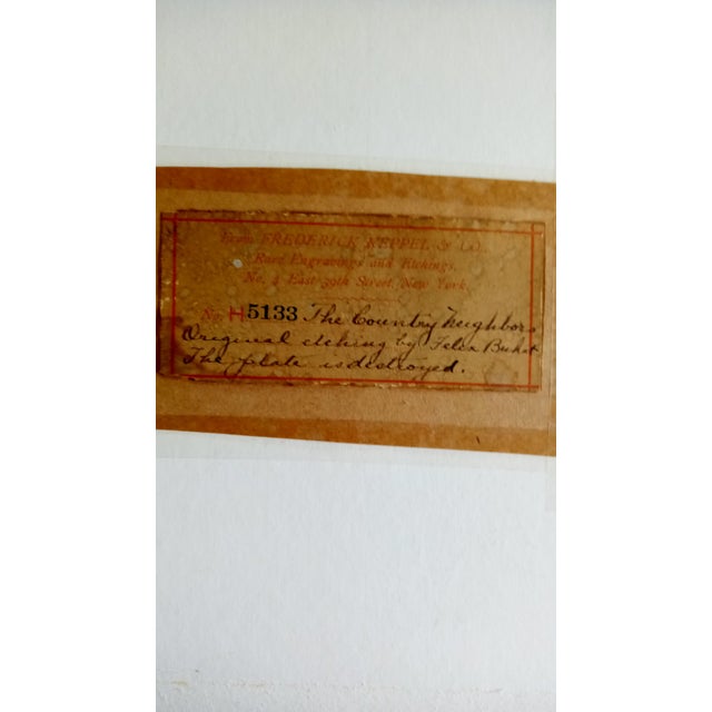 The Country Neighbors Original Etching by Felix Buhot Ca1875 For Sale - Image 6 of 6