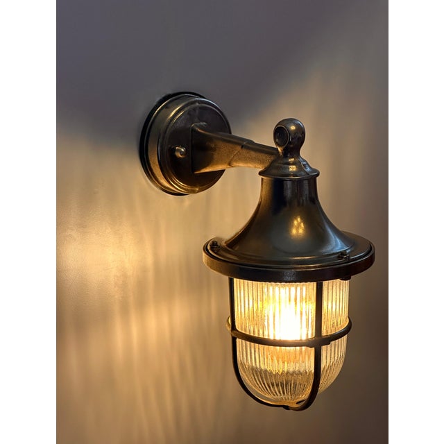 Metal Paradise Brass Nautical Outdoor Wall Sconce – Vintage Marine Light, Handmade For Sale - Image 7 of 7